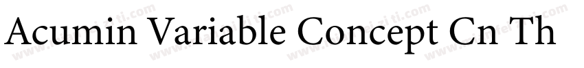 Acumin Variable Concept Cn Th I(ttf字体转换